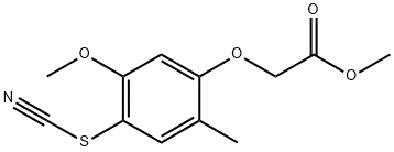 (5-Methoxy-2-methyl-4-thiocyanatophenoxy)acetic acid methyl ester 구조식 이미지