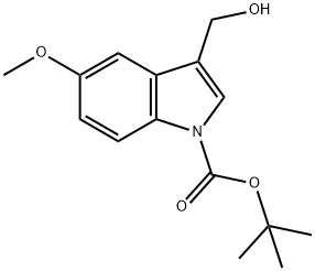 3-하이드록시메틸-5-메톡시인돌-1-카르복실산TERT-부틸에스테르 구조식 이미지