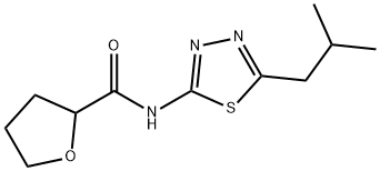 2-Furancarboxamide,tetrahydro-N-[5-(2-methylpropyl)-1,3,4-thiadiazol-2-yl]- 구조식 이미지