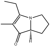 1H-Pyrrolizin-1-one,3-ethyl-5,6,7,7a-tetrahydro-2-methyl-,(S)-(9CI) 구조식 이미지