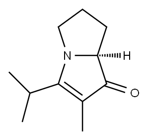 1H-Pyrrolizin-1-one,5,6,7,7a-tetrahydro-2-methyl-3-(1-methylethyl)-,(S)-(9CI) 구조식 이미지