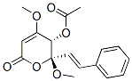 (5S,6S)-5-Acetoxy-5,6-dihydro-4,6-dimethoxy-6-[(E)-2-phenylethenyl]-2H-pyran-2-one 구조식 이미지