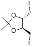 (-)-TRANS-4 5-BIS(IODOMETHYL)-2,2-DIMETHYL-1 3-DIOXOLANE 구조식 이미지