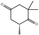 2,2,6-Trimethyl-1,4-cyclohexandion 구조식 이미지