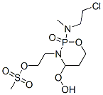 2-[N-Methyl-N-(2-chloroethyl)amino]-3-[2-(methylsulfonyloxy)ethyl]-4-hydroperoxytetrahydro-2H-1,3,2-oxazaphosphorine 2-oxide 구조식 이미지