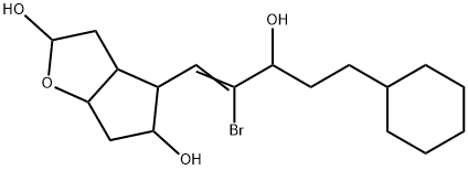 4-(2-bromo-5-cyclohexyl-3-hydroxy-1-penten-1-yl)hexahydro-2H-cyclopenta[b]furan-2,5-diol 구조식 이미지