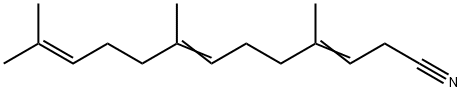 (3E,7E)-4,8,12-trimethyltrideca-3,7,11-trienenitrile Structure