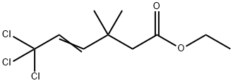 6,6,6-Trichloro-3,3-dimethyl-4-hexenoic acid ethyl ester Structure