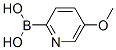 Boronic acid, (5-methoxy-2-pyridinyl)- (9CI) Structure