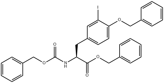 3-Iodo-N-[(benzyloxy)carbonyl]-O-benzyl-L-tyrosine Benzyl Ester 구조식 이미지