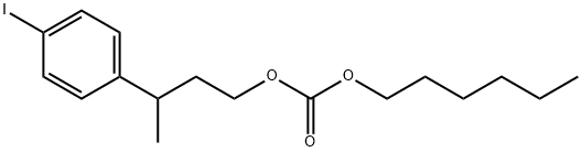 Hexyl 3-(p-iodophenyl)butyl=carbonate Structure