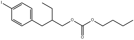 Carbonic acid butyl 2-(p-iodobenzyl)butyl ester Structure