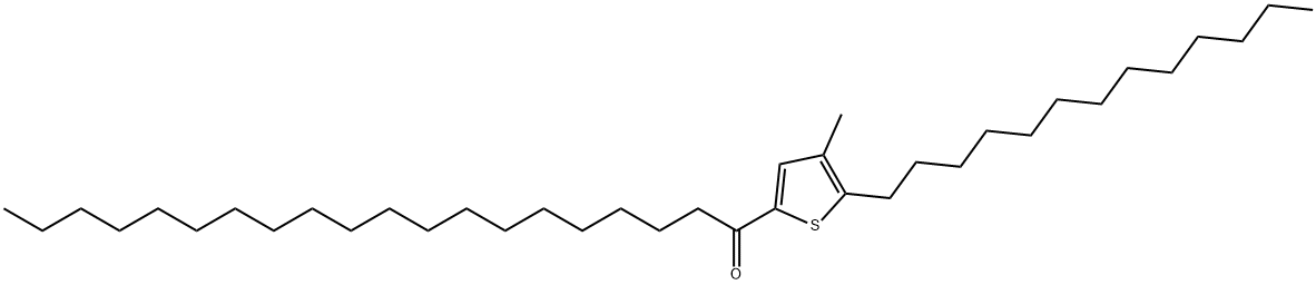 1-Eicosanone, 1-(4-methyl-5-tridecyl-2-thienyl)- 구조식 이미지