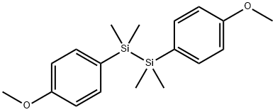 Bis(4-methoxyphenyl)-1,1,2,2-tetramethyldisilane, 97% 구조식 이미지