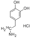 3,4-DIHYDROXYPHENYLETHYLAMINE-8-14C HYDROCHLORIDE-8-14C 구조식 이미지