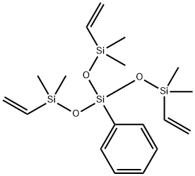 3-[(dimethylvinylsilyl)oxy]-1,1,5,5-tetramethyl-3-phenyl-1,5-divinyltrisiloxane 구조식 이미지