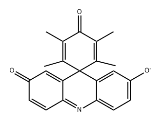 7-hydroxy-2',3',5',6'-tetramethylspiro[acridine-9(2H),1'-[2,5]cyclohexadiene]-2,4'-dione 구조식 이미지