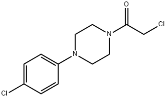 피페라진,1-(클로로아세틸)-4-(4-클로로페닐)- 구조식 이미지