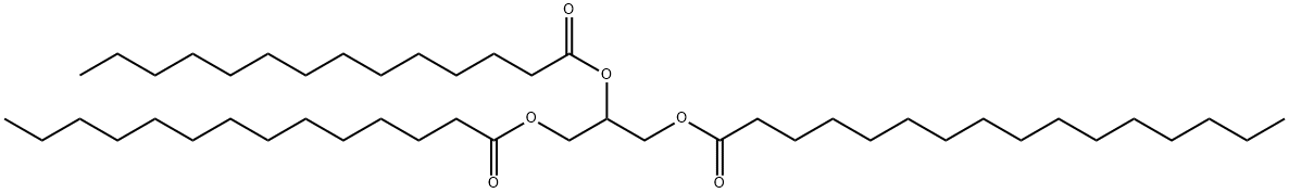 1,2-ditetradecanoyl-3-hexadecanoyl-rac-glycerol Structure