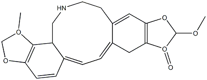 4,6,7,14-Tetrahydro-12-methoxy-5-methylbis[1,3]benzodioxolo[4,5-c:5',6'-g]azecin-13(5H)-one 구조식 이미지