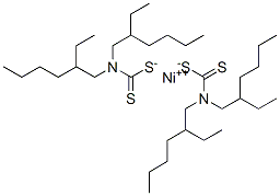 (bis(2-ethylhexyl)amino)methanedithioate, nickel(+2) cation Structure
