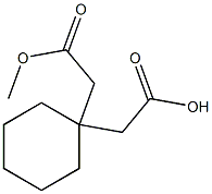 1,1-Cyclohexanediacetic acid mono methyl ester 구조식 이미지