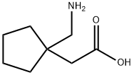 Cyclopentaneacetic  acid,  1-(aminomethyl)- Structure