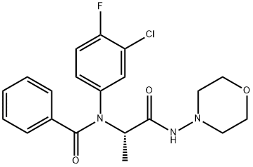 Benzamide, N-(3-chloro-4-fluorophenyl)-N-[1-methyl-2-(4-morpholinylamino)-2-oxoethyl]-, (S)- (9CI) Structure