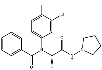 Benzamide, N-(3-chloro-4-fluorophenyl)-N-[1-methyl-2-oxo-2-(1-pyrrolidinylamino)ethyl]-, (S)- (9CI) 구조식 이미지