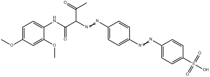 4-[[4-[[1-[[(2,4-dimethoxyphenyl)amino]carbonyl]-2-oxopropyl]azo]phenyl]azo]benzenesulphonic acid  Structure