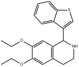 Isoquinoline, 1-benzo[b]thien-3-yl-6,7-diethoxy-1,2,3,4-tetrahydro- (9CI) 구조식 이미지