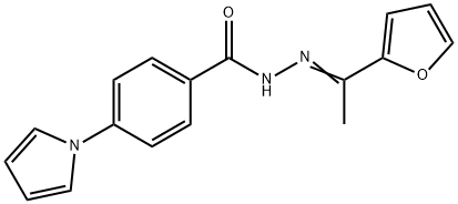 Benzoic acid, 4-(1H-pyrrol-1-yl)-, [1-(2-furanyl)ethylidene]hydrazide (9CI) Structure