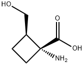 Cyclobutanecarboxylic acid, 1-amino-2-(hydroxymethyl)-, (1R,2R)- (9CI) Structure