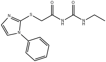 1-Ethyl-3-[[(1-phenyl-1H-imidazol-2-yl)thio]acetyl]urea 구조식 이미지