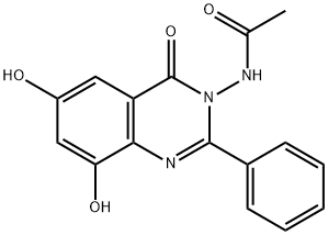 Acetamide,  N-(6,8-dihydroxy-4-oxo-2-phenyl-3(4H)-quinazolinyl)- 구조식 이미지
