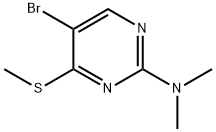 5-Bromo-N,N-dimethyl-4-methylthio-2-pyrimidinamine 구조식 이미지