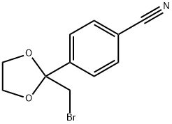 4-[2-(BROMOMETHYL)-1,3-DIOXOLAN-2-YL]BENZONITRILE Structure