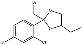 2-(bromomethyl)-2-(2,4-dichlorophenyl)-4-ethyl-1,3-dioxolane 구조식 이미지