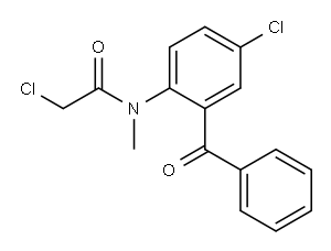 N-(2-benzoyl-4-chlorophenyl)-2-chloro-N-methylacetamide Structure