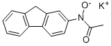 N-(9H-플루오렌-2-일)아세토하이드록삼산칼륨염 구조식 이미지