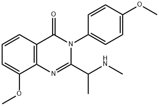 4(3H)-Quinazolinone,  8-methoxy-3-(4-methoxyphenyl)-2-[1-(methylamino)ethyl]- 구조식 이미지