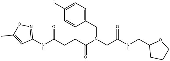 Butanediamide, N-[(4-fluorophenyl)methyl]-N-(5-methyl-3-isoxazolyl)-N-[2-oxo-2-[[(tetrahydro-2-furanyl)methyl]amino]ethyl]- (9CI) 구조식 이미지