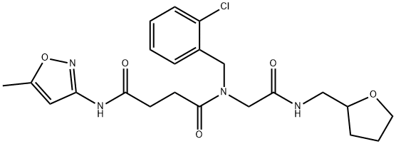 Butanediamide, N-[(2-chlorophenyl)methyl]-N-(5-methyl-3-isoxazolyl)-N-[2-oxo-2-[[(tetrahydro-2-furanyl)methyl]amino]ethyl]- (9CI) 구조식 이미지