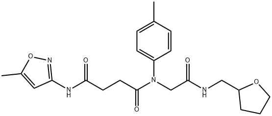 Butanediamide, N-(5-methyl-3-isoxazolyl)-N-(4-methylphenyl)-N-[2-oxo-2-[[(tetrahydro-2-furanyl)methyl]amino]ethyl]- (9CI) 구조식 이미지