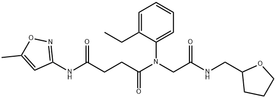 Butanediamide, N-(2-ethylphenyl)-N-(5-methyl-3-isoxazolyl)-N-[2-oxo-2-[[(tetrahydro-2-furanyl)methyl]amino]ethyl]- (9CI) 구조식 이미지