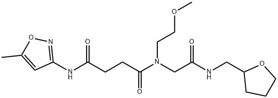 Butanediamide, N-(2-methoxyethyl)-N-(5-methyl-3-isoxazolyl)-N-[2-oxo-2-[[(tetrahydro-2-furanyl)methyl]amino]ethyl]- (9CI) 구조식 이미지