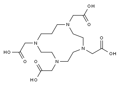 1,4,7,10-Tetrakis(carboxymethyl)-1,4,7,10-tetraazacyclotridecane 구조식 이미지
