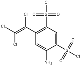 4-amino-6-(trichlorovinyl)benzene-1,3-disulphonyl dichloride Structure