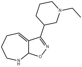 5H-Isoxazolo[5,4-b]azepine,3-(1-ethyl-3-piperidinyl)-6,7,8,8a-tetrahydro-(9CI) 구조식 이미지