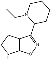 4H-Pyrrolo[3,2-d]isoxazole,3-(1-ethyl-2-piperidinyl)-5,6-dihydro-(9CI) 구조식 이미지